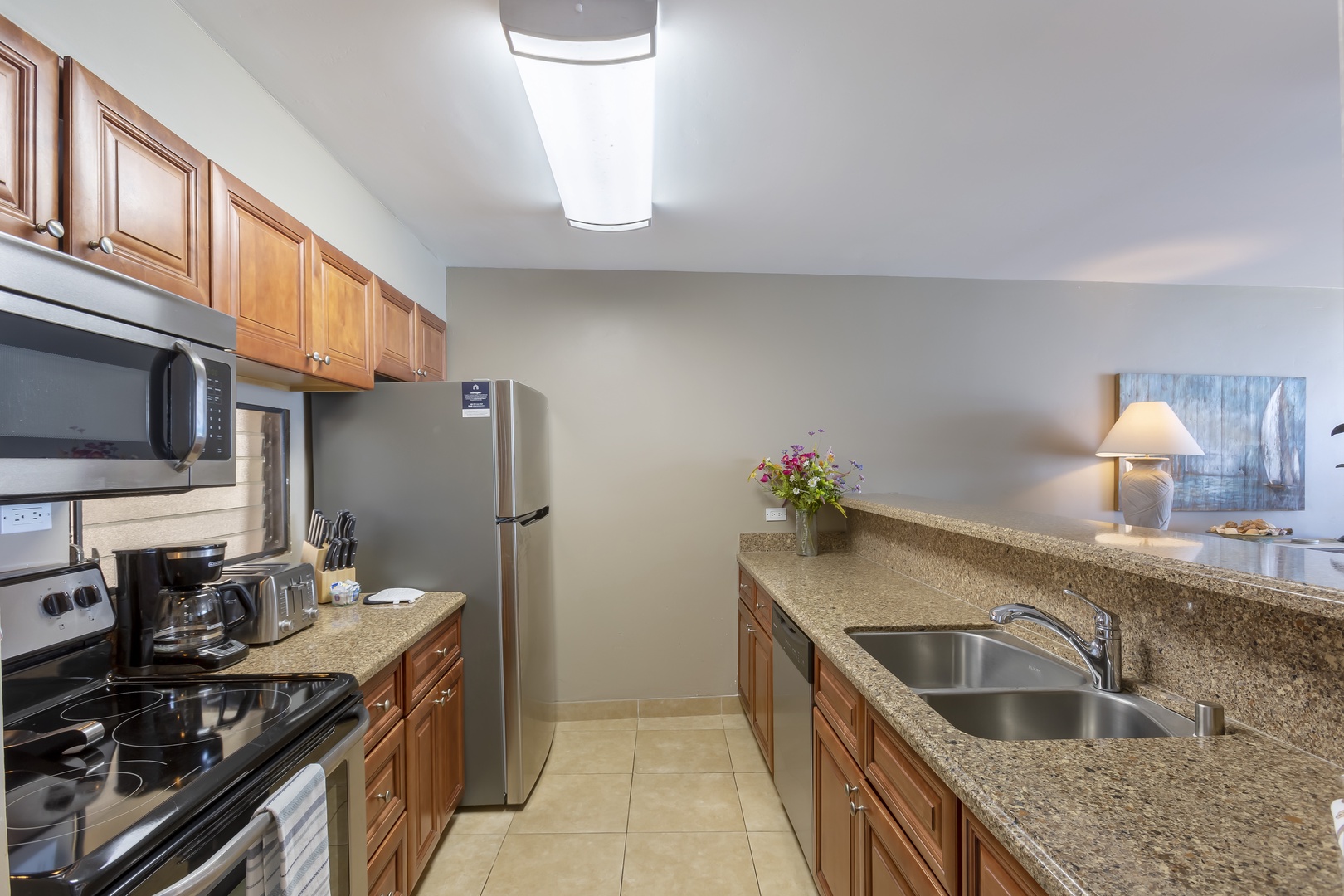 Spacious kitchen area