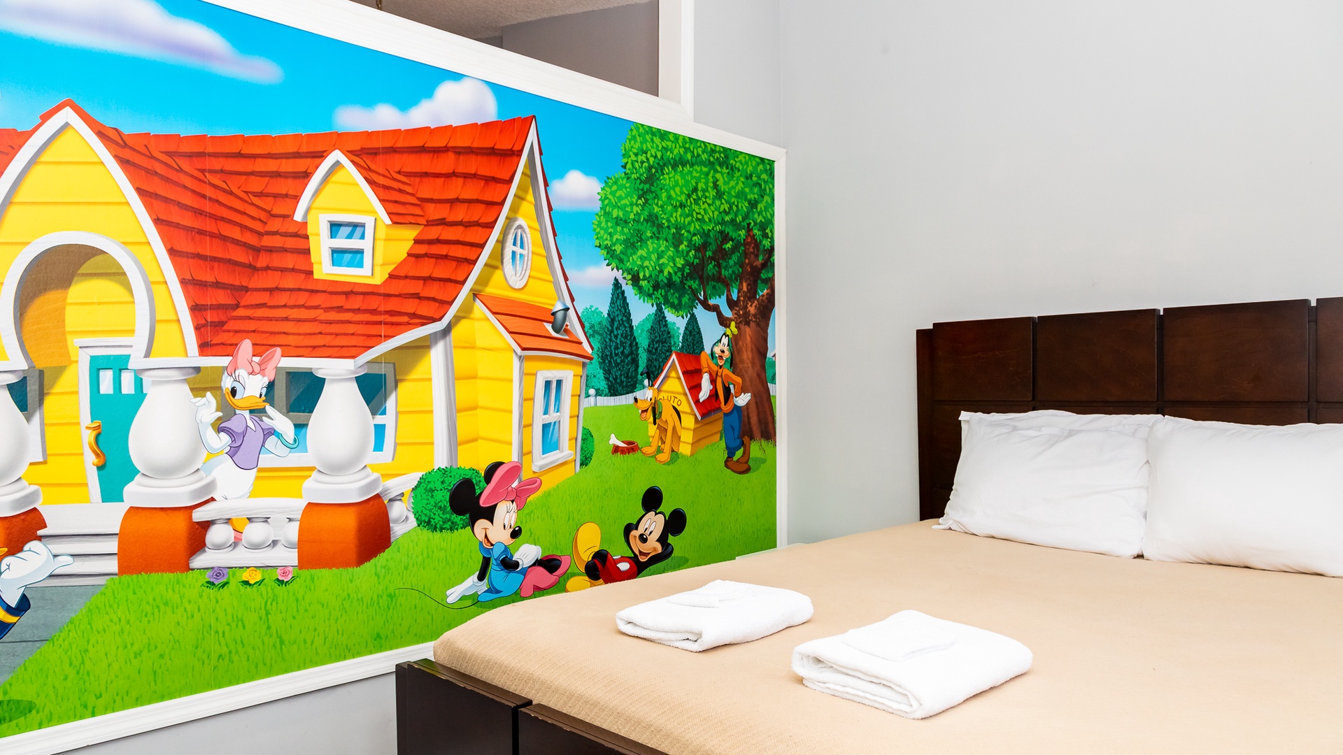 Bedroom #4 - Mickey Mouse & Friends themed with Queen bed