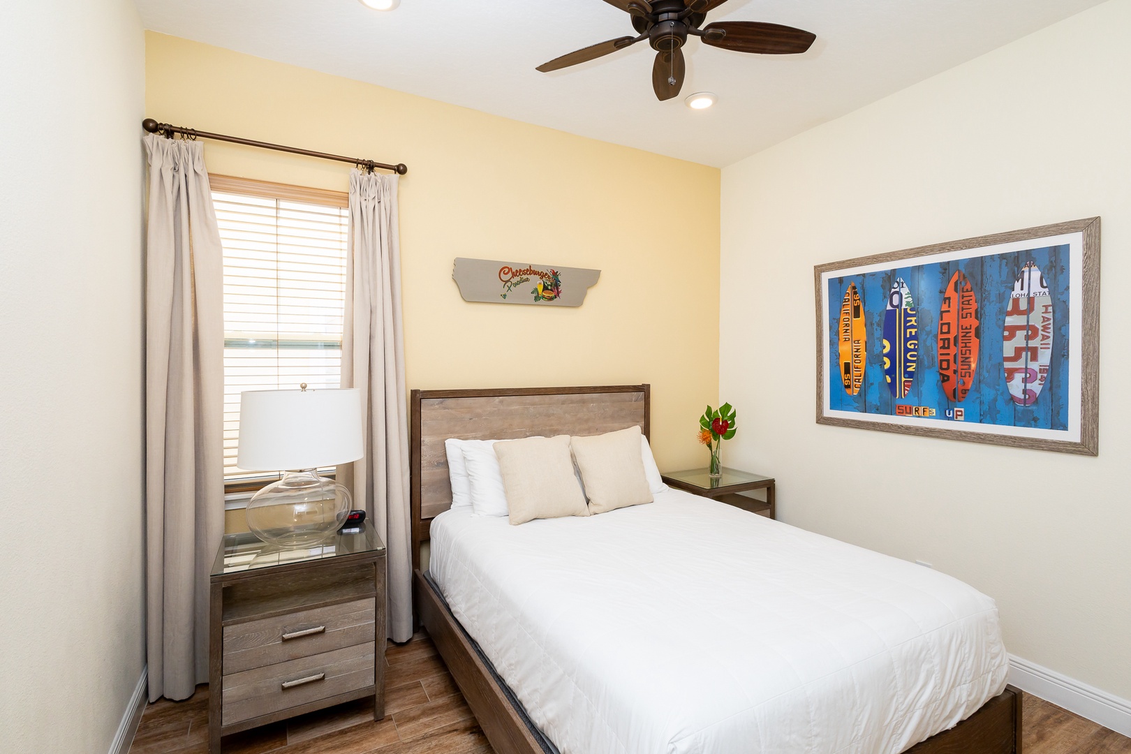 The final suite on the 2nd floor includes a plush full-sized bed, Smart TV, & ensuite