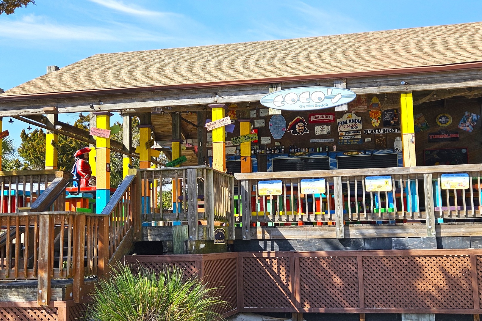 Coco's on the Beach is located just a short walk down the boardwalk