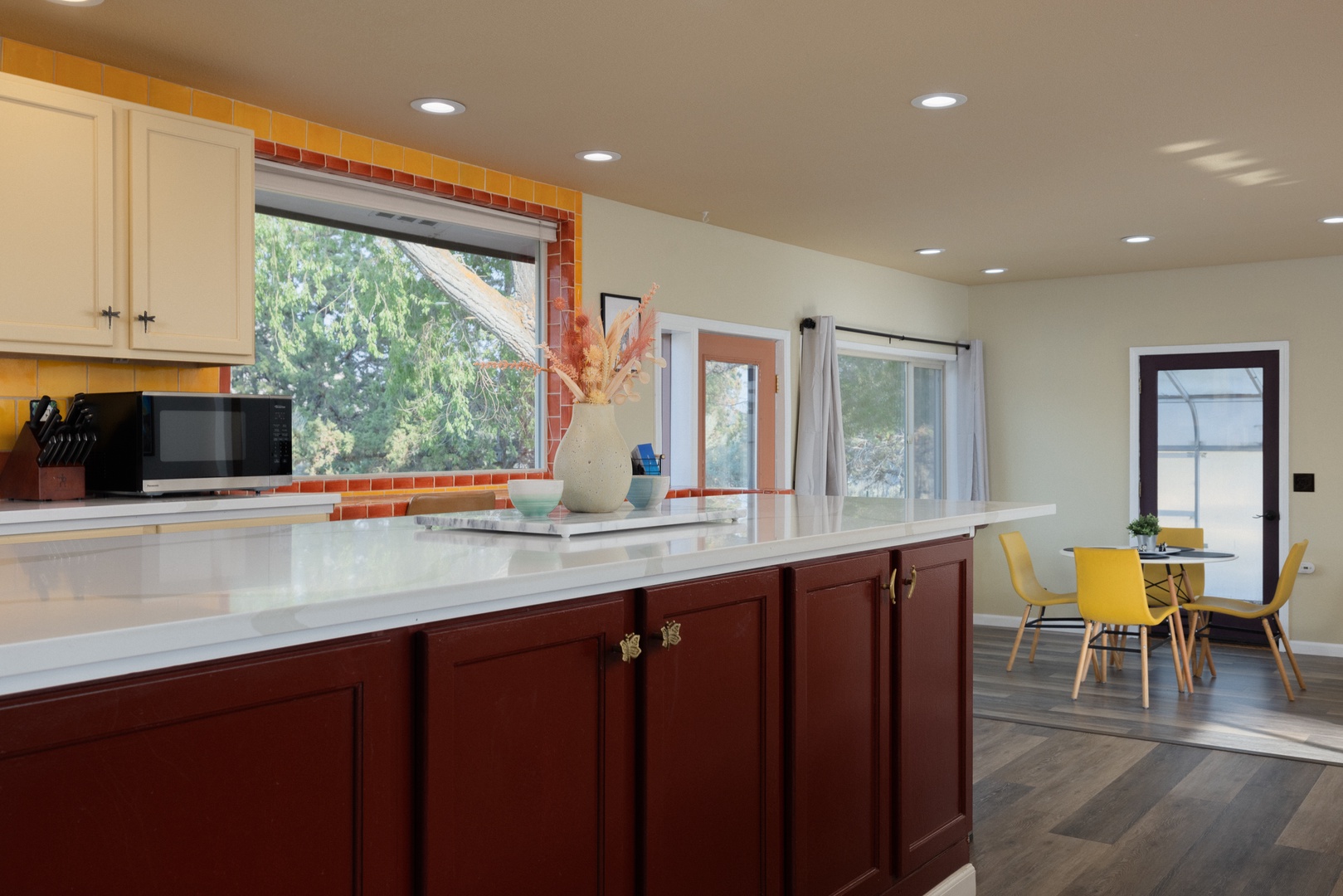 The warm, inviting kitchen offers ample space & every home comfort