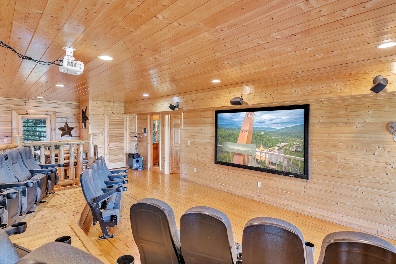 The stunning 2nd floor theater room is sure to become a family favorite!