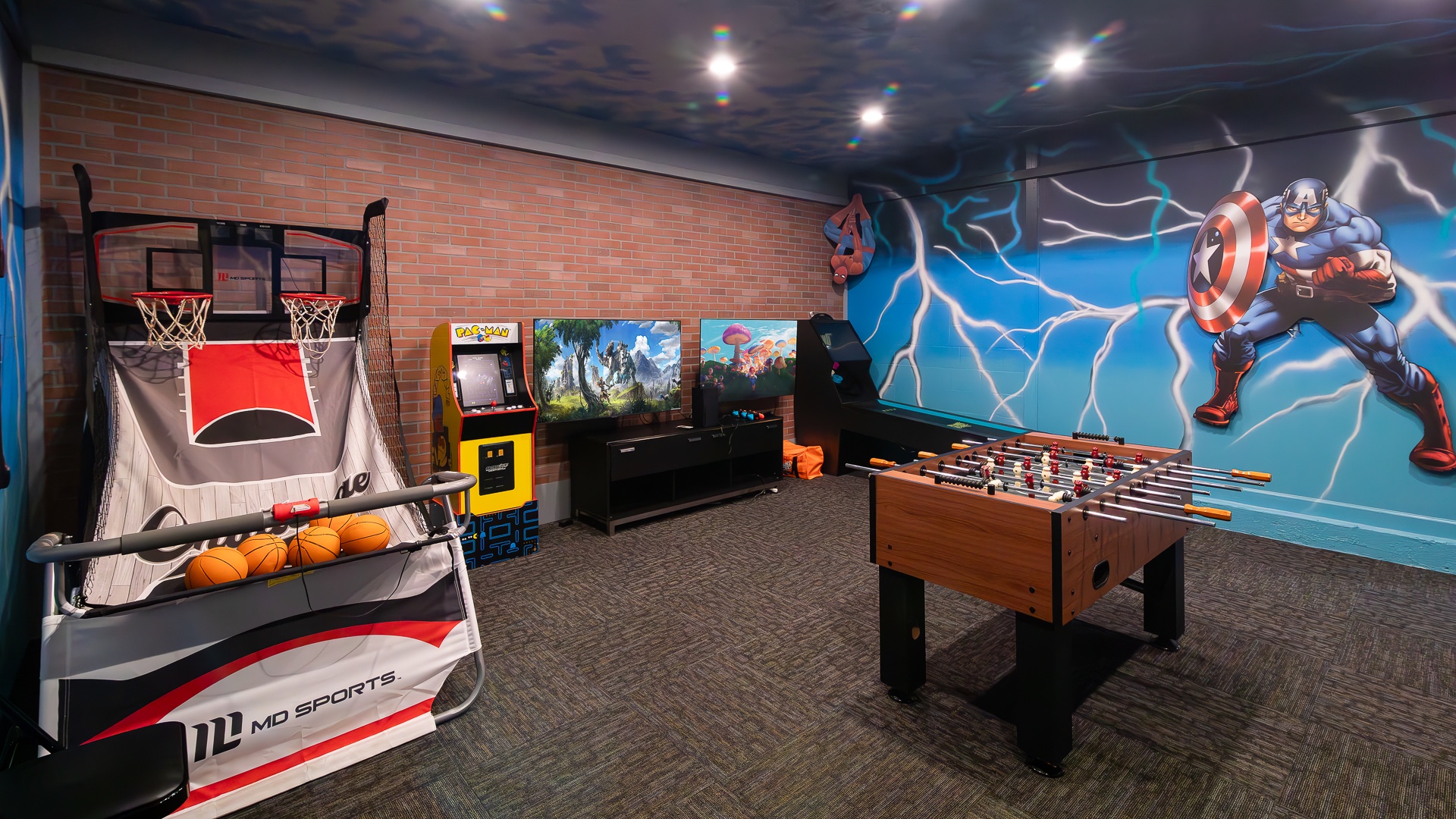 The garage game room is an absolute gamer’s paradise! #GameOn #GameNight