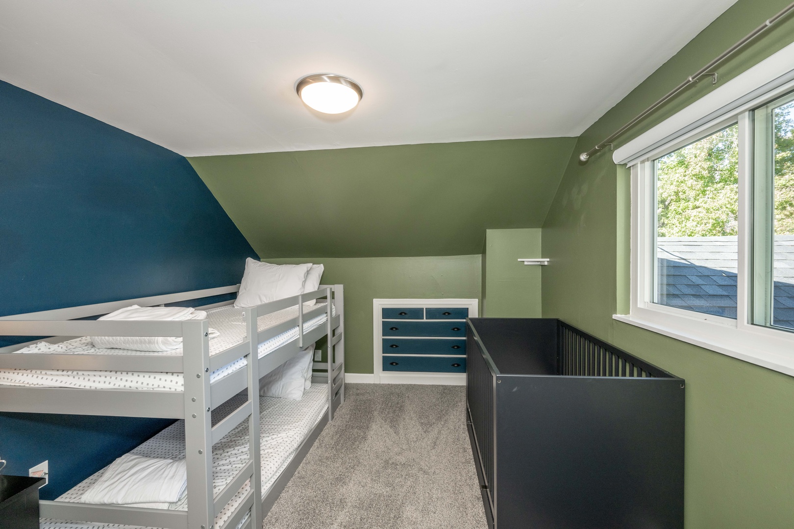 The littles are sure to love the twin bunks available in the third bedroom