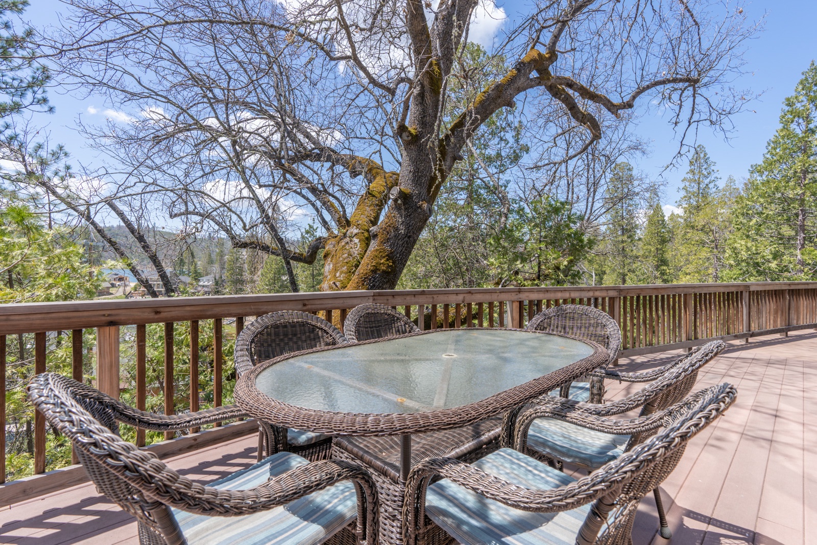 Lounge and dine in the sunshine on the expansive back deck