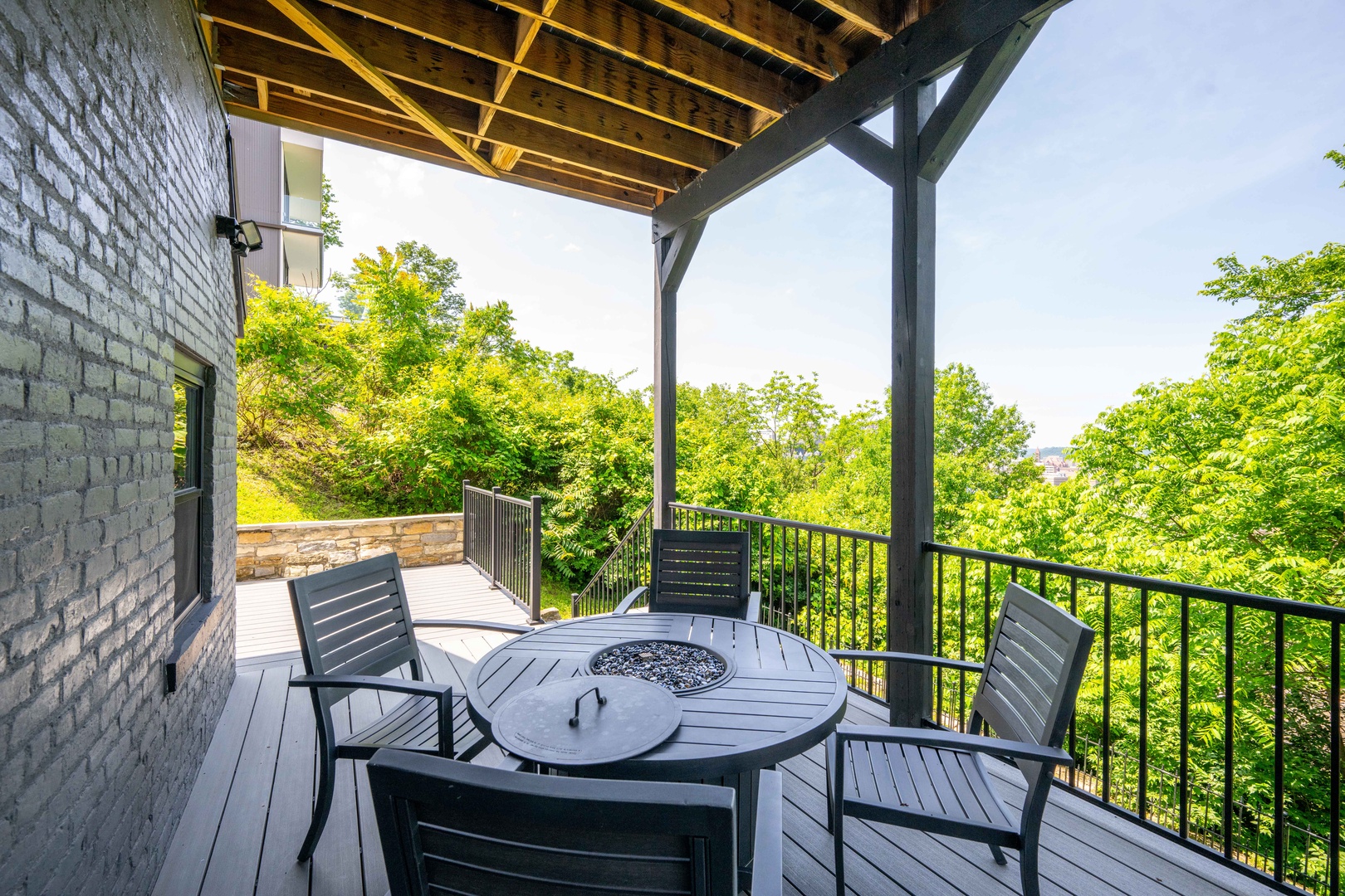 Lounge the day away or dine alfresco on the shaded deck