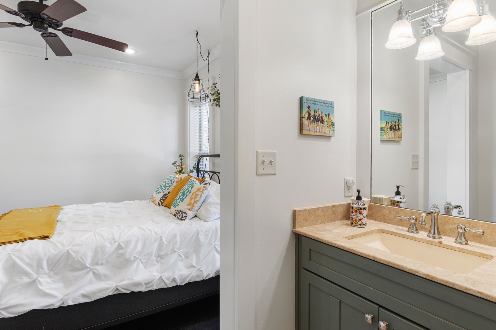 Bedroom 1 with Queen bed and en-suite bathroom