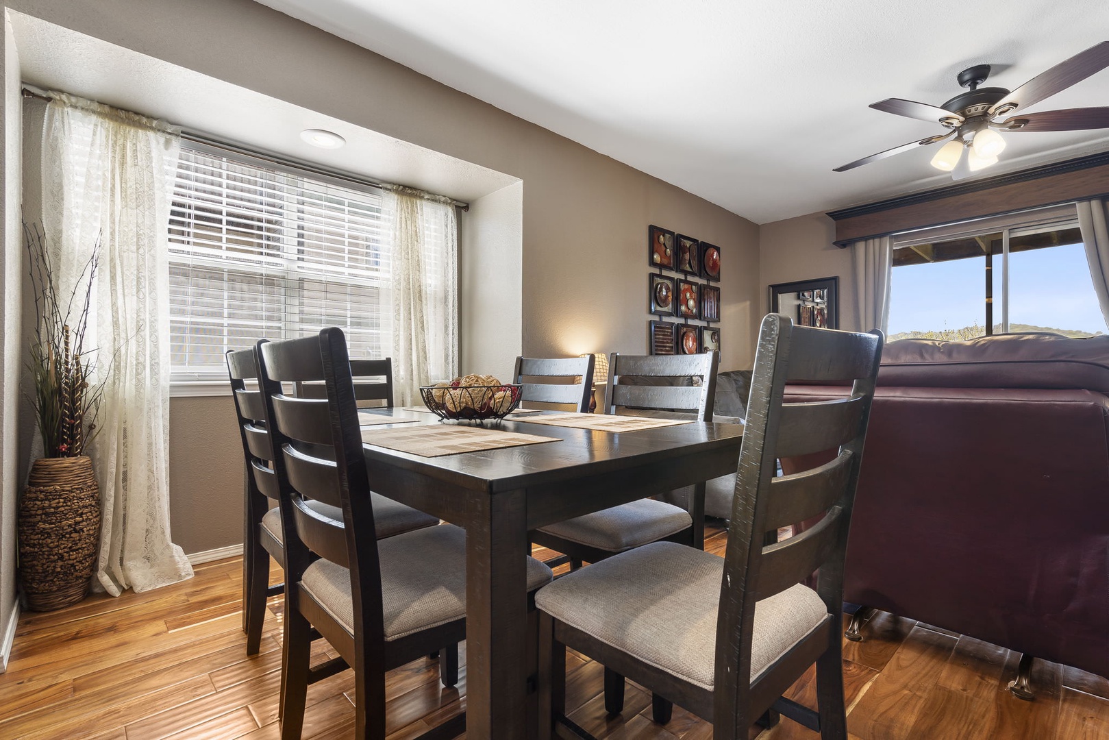 Dining table with seating for 6