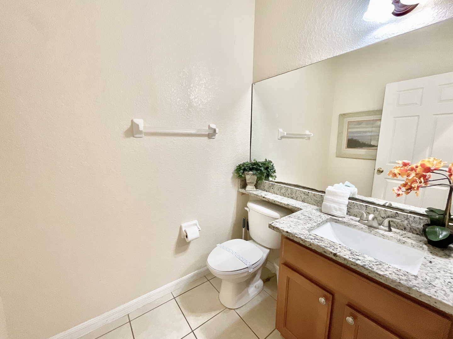 Half bath off rear living area