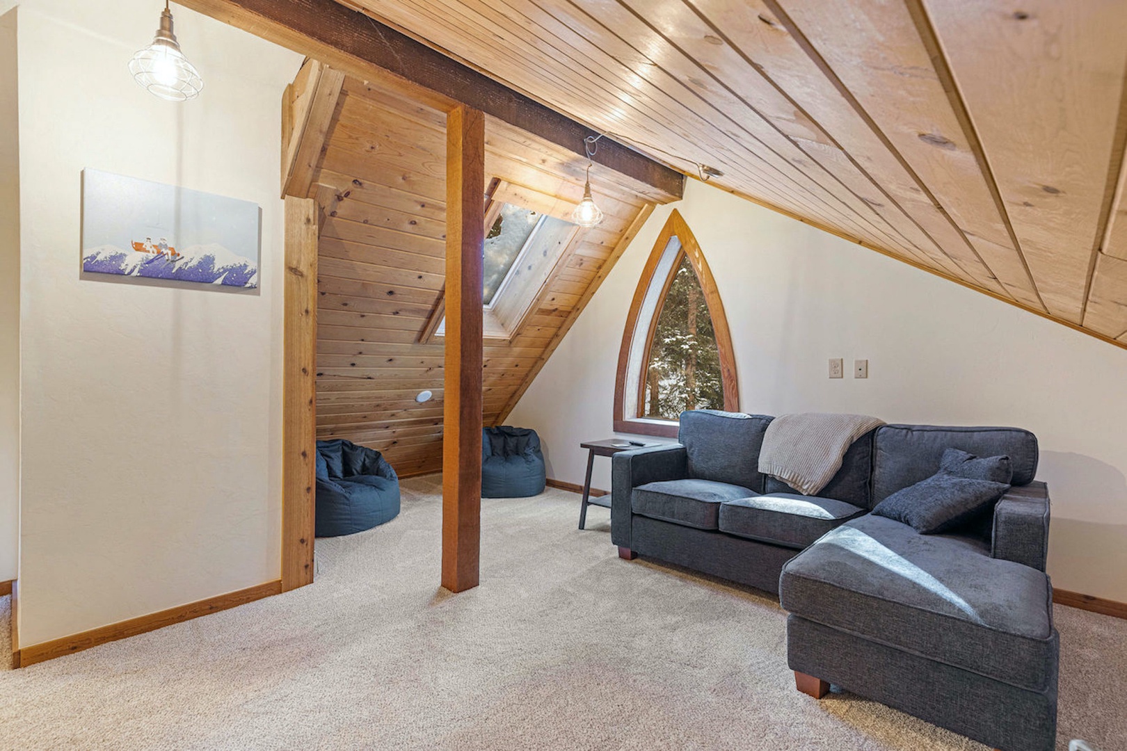 Lounge the day away & stream all your favorites in the upper-level loft