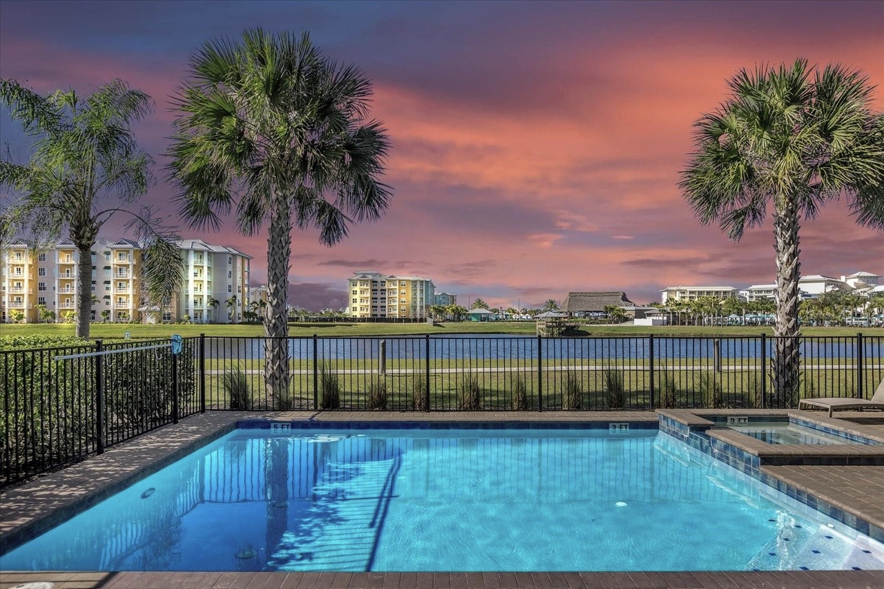 Make a splash in the private pool or soak your cares away in the bubbling hot tub!