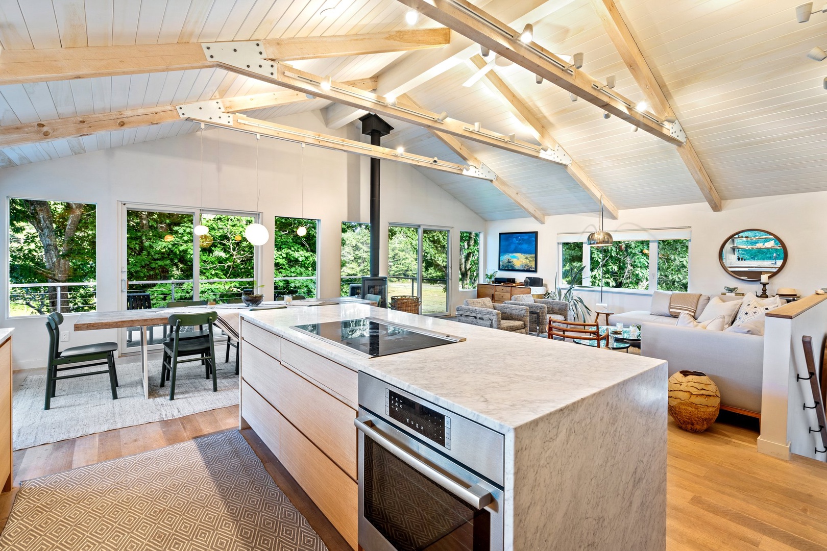 Modern elegance meets space and comfort in this inviting kitchen