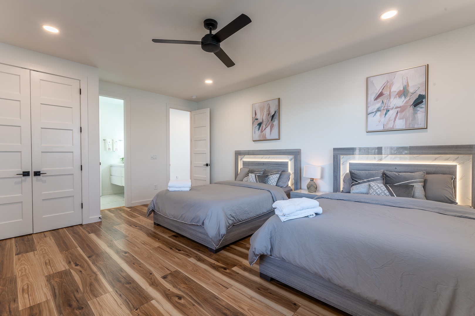 Bedroom #3 with Queen Beds and attached En-Suite