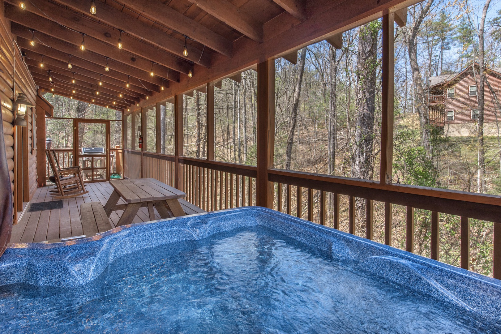 Private hot tub on deck