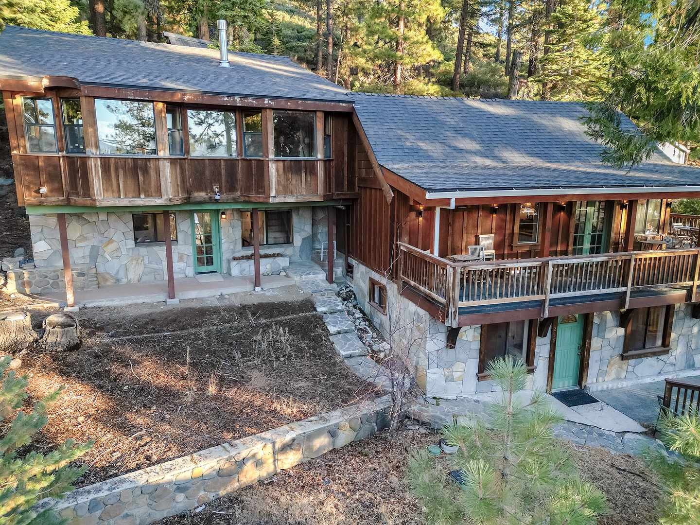 Aerial View of Mountainside Overlook