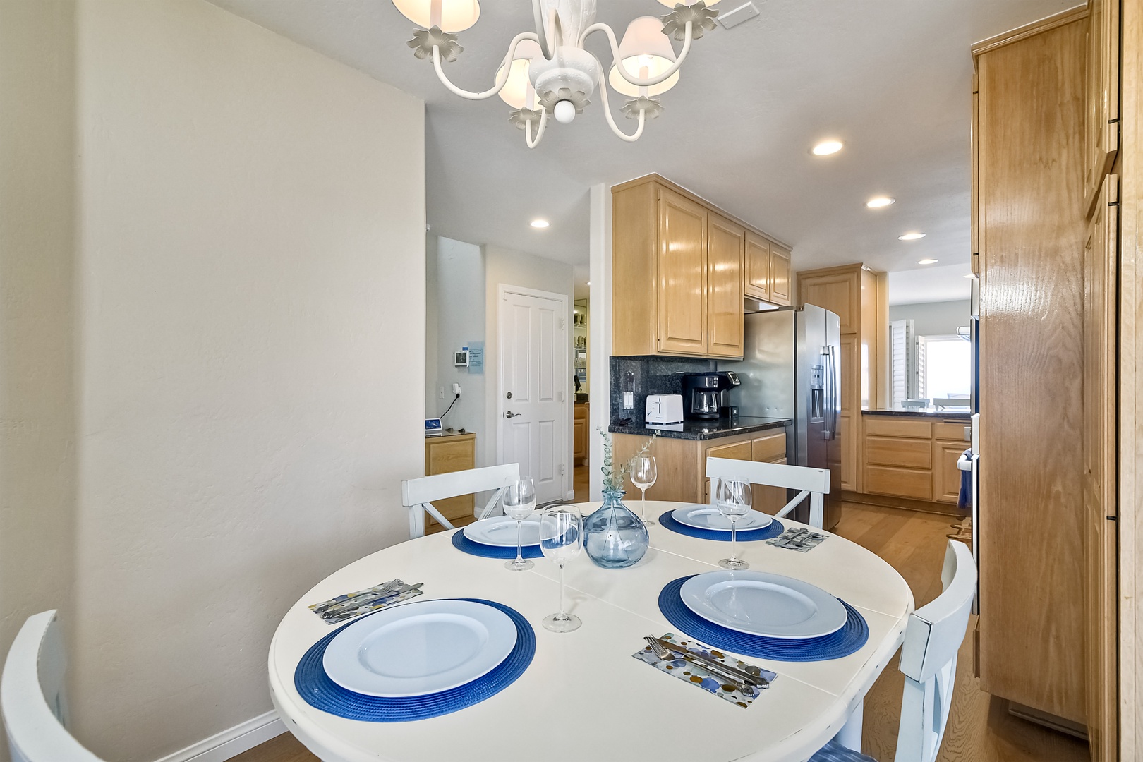 The updated kitchen is spacious & offers all the comforts of home