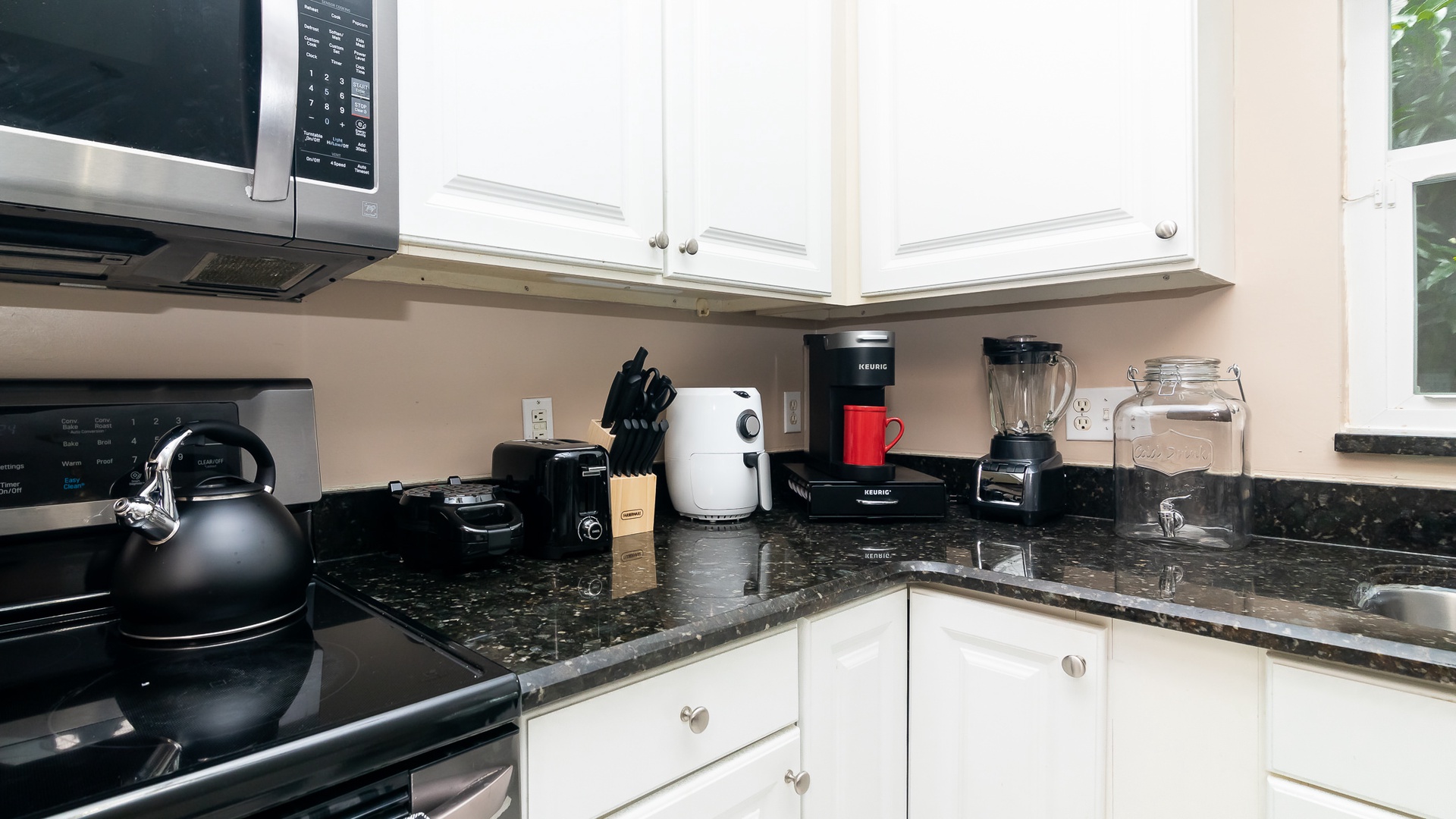 All of the appliances in kitchen are accessible for use