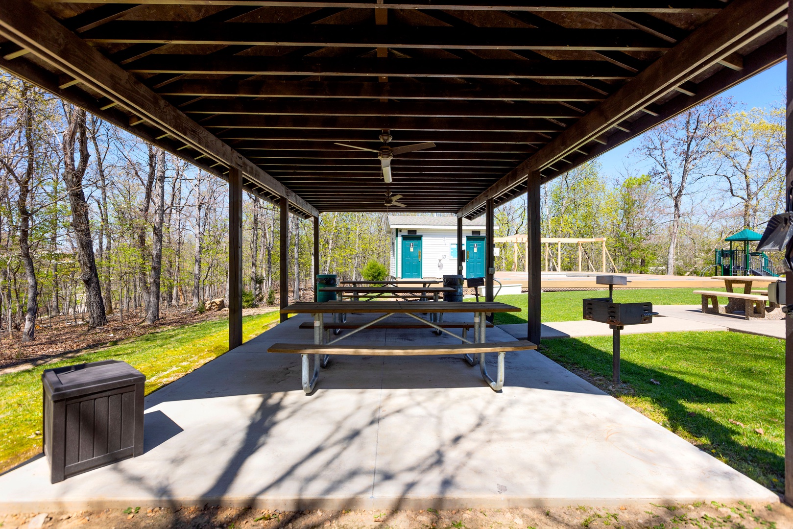 Indulge in a picnic beneath the welcoming shade of the pavilion