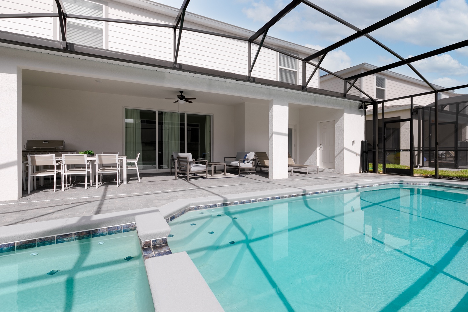 Lounge the day away or make a splash in your own private, covered pool!