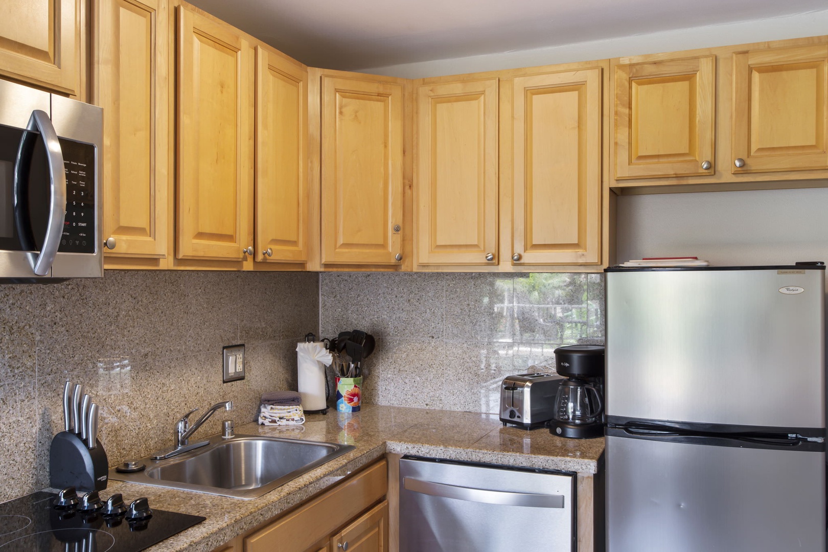 Fully stocked kitchen