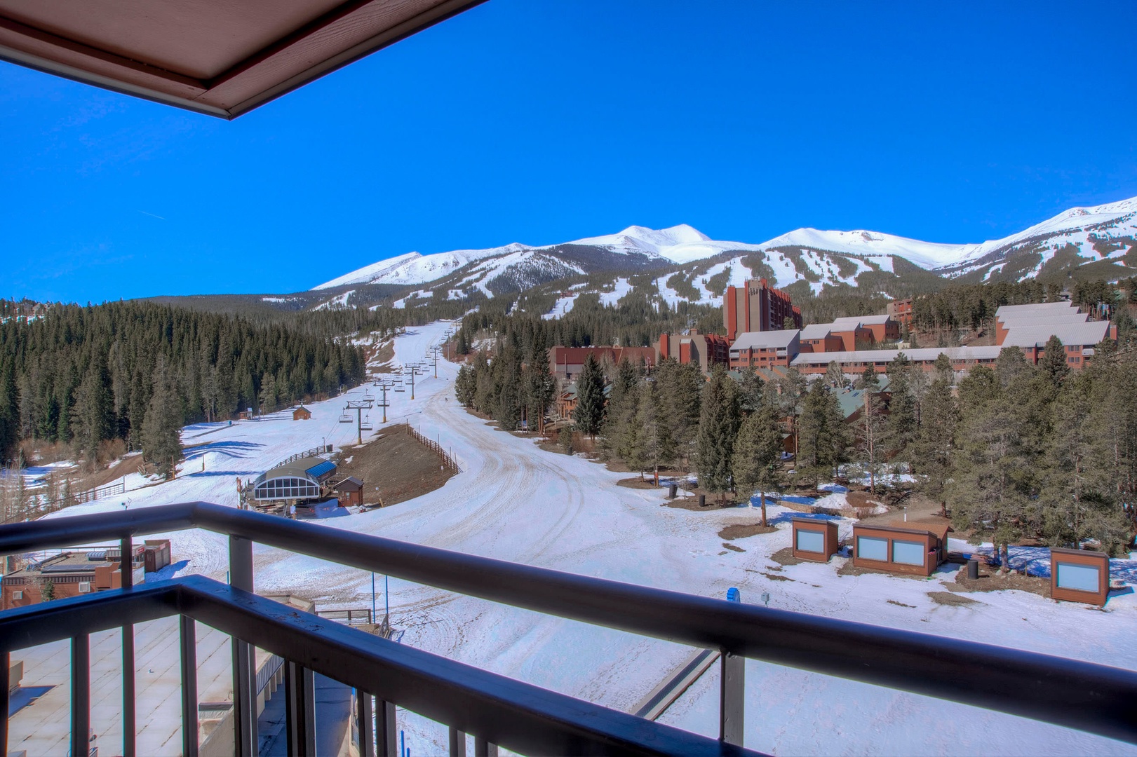 Ski resort view from the balcony!