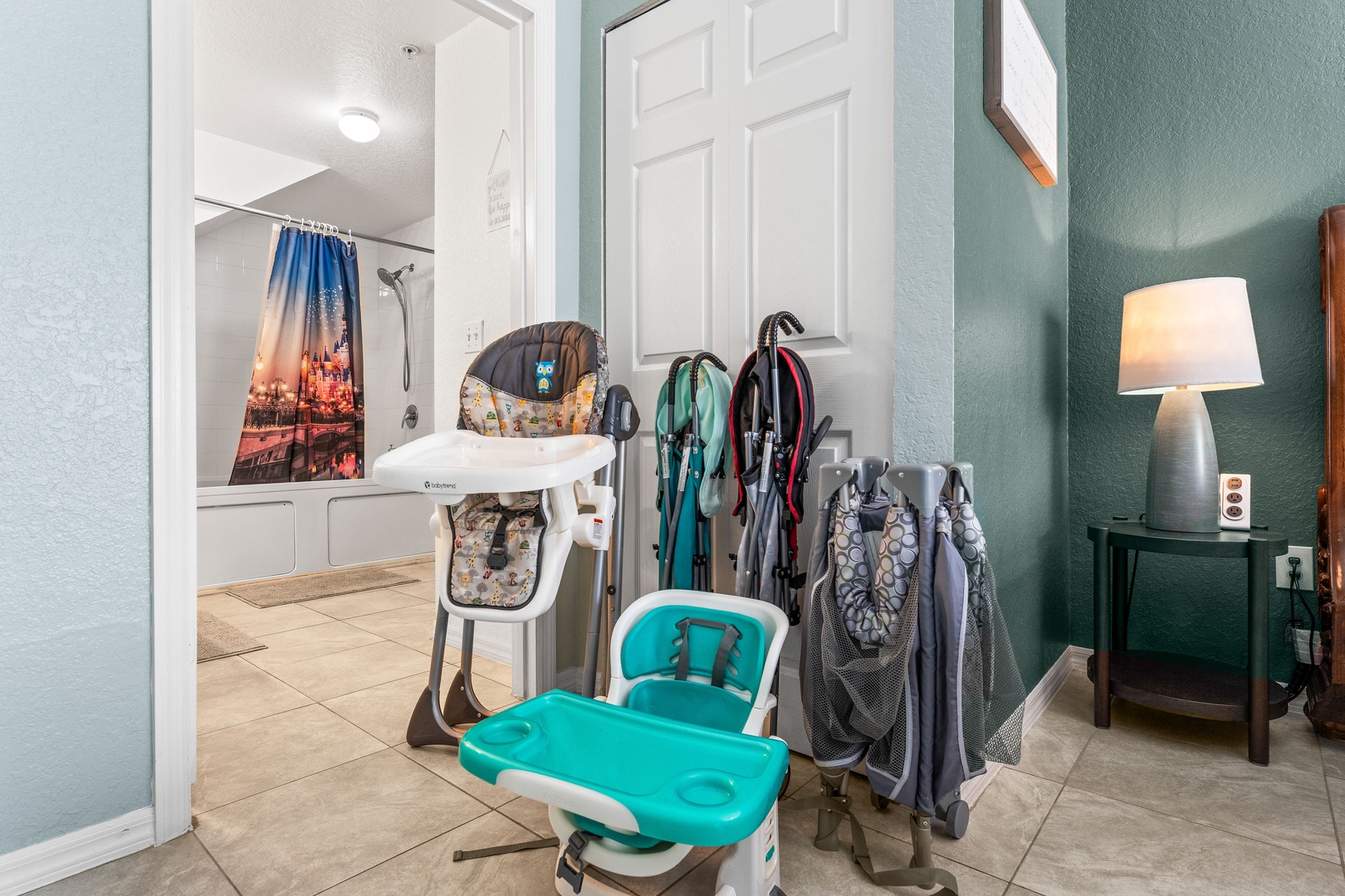 High chair, playpen, & stroller available for your convenience during your stay