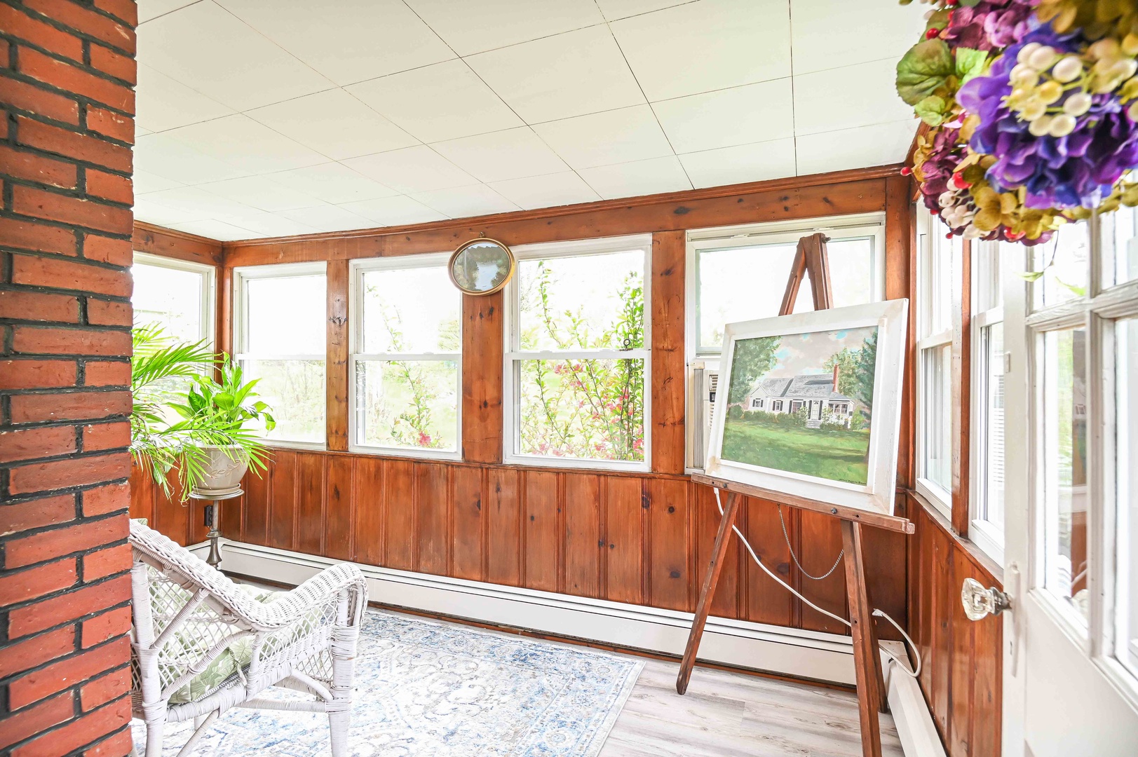 Soak up the sun on the enclosed porch