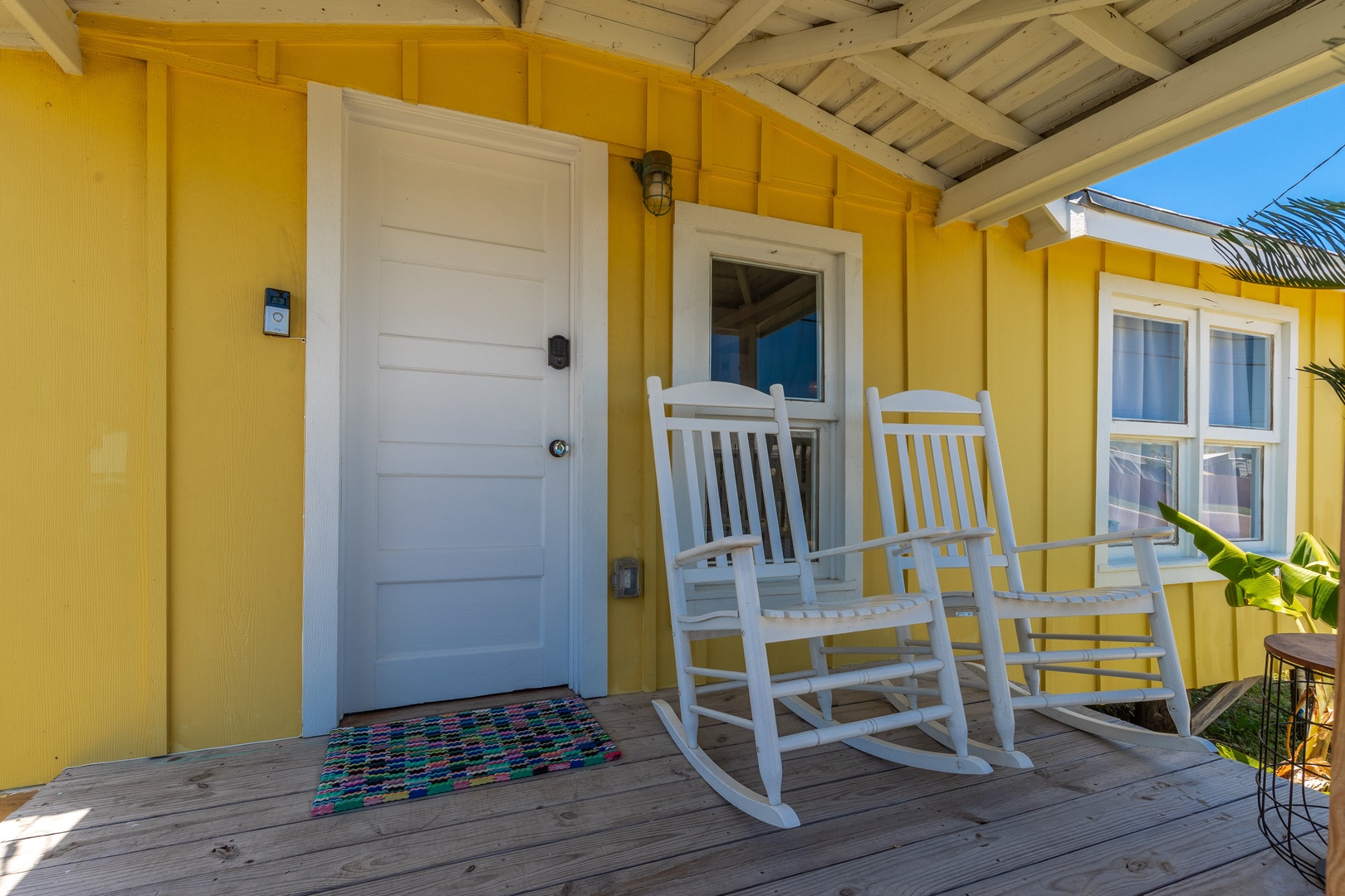 This beach bungalow is equipped with keyless entry for guest convenience