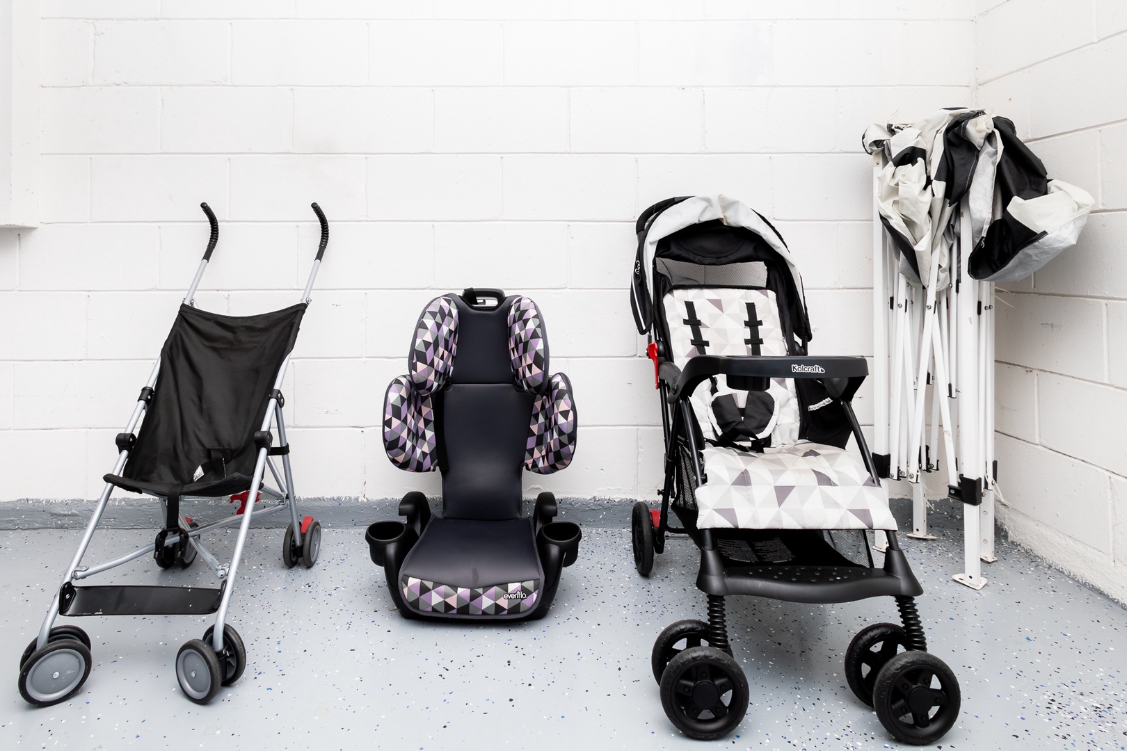 Strollers and car seats are available for your stay