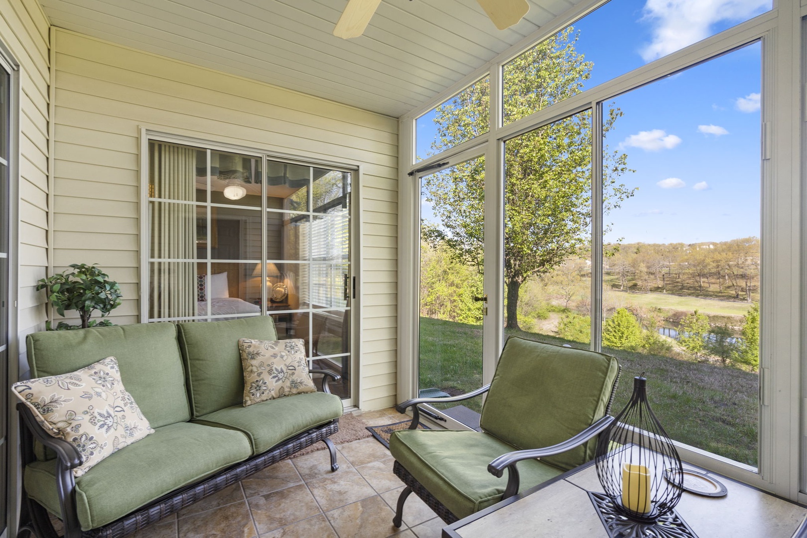 Take in the fresh air and gorgeous views while enjoying comfortable patio seating