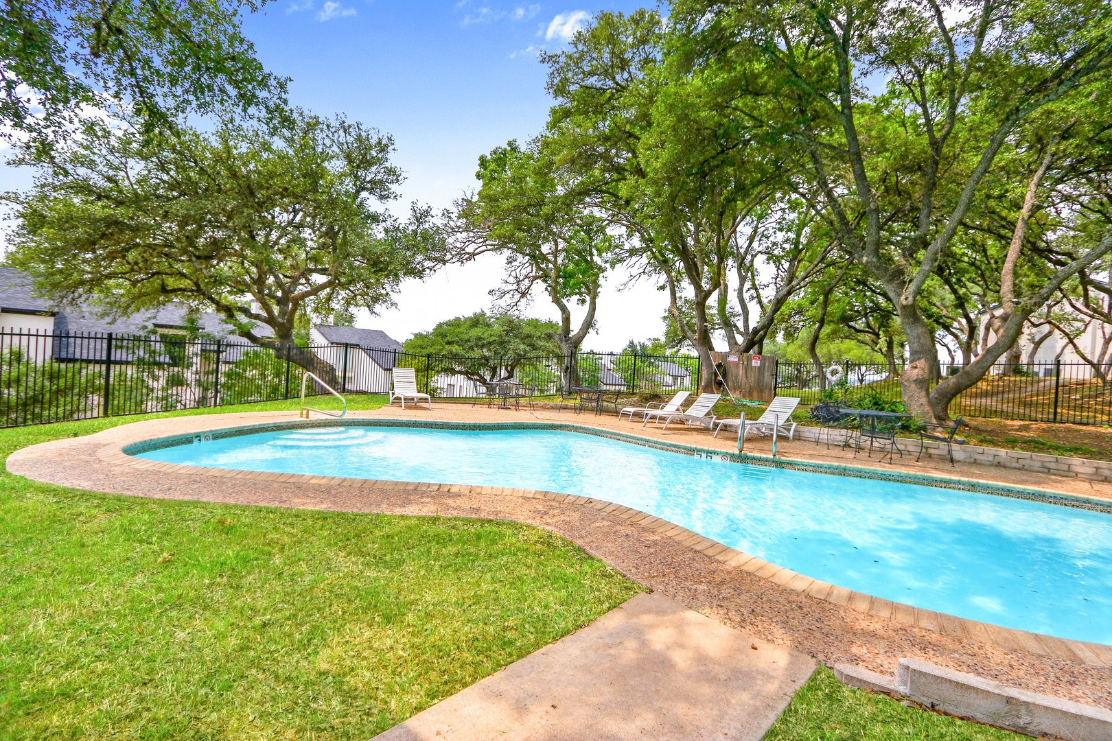 Make a splash or lounge the day away at the sparkling communal pool!