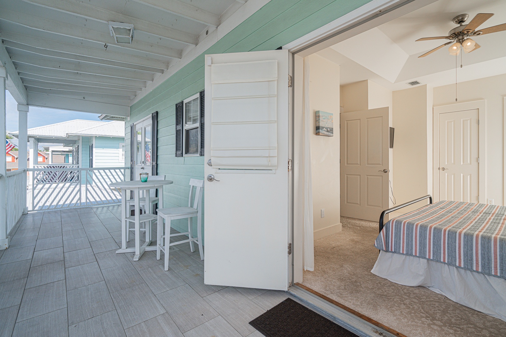 Step out onto the 2nd floor deck & take in the fresh air