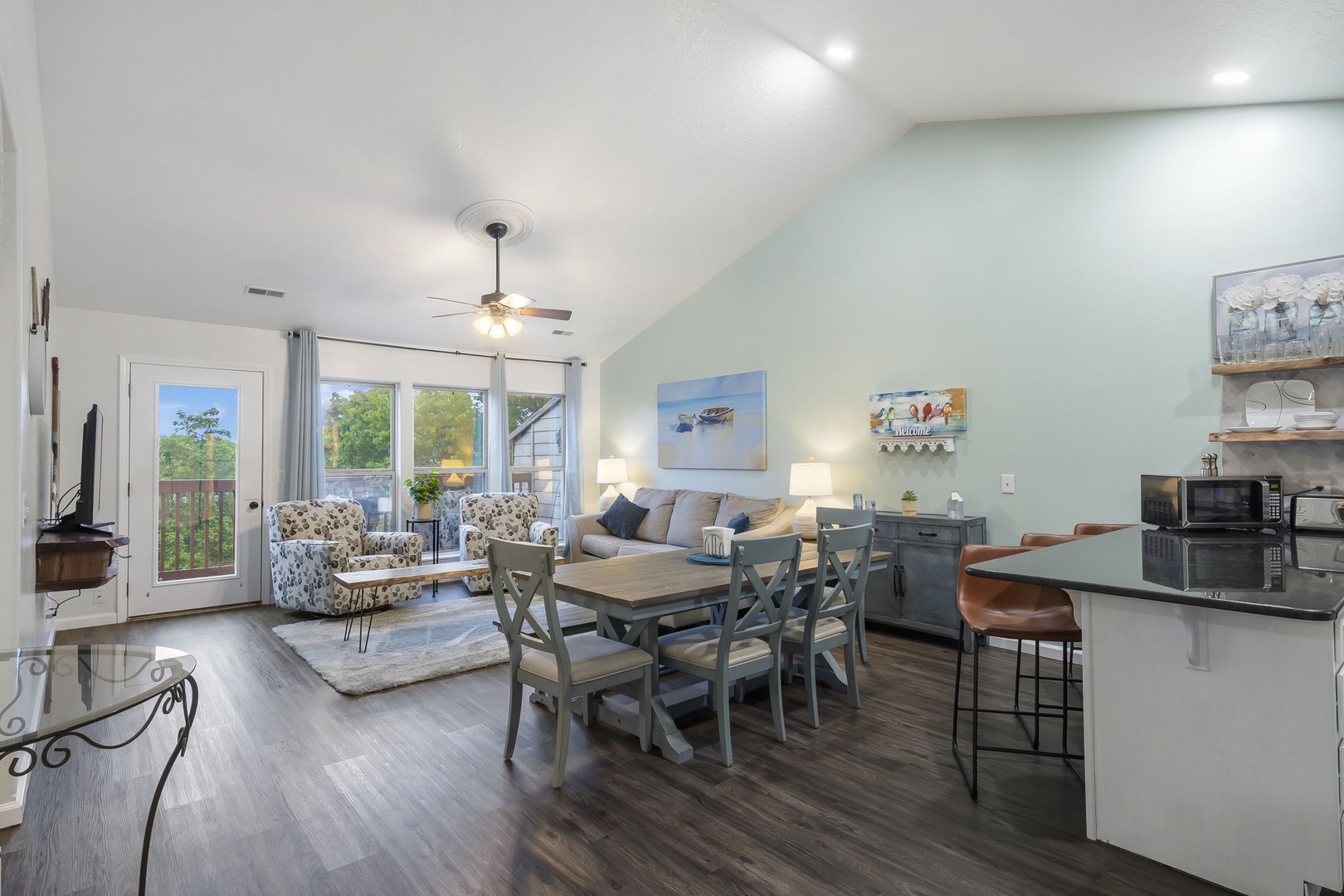 The whole family will love spending time together in the open Living/Dining and Kitchen areas