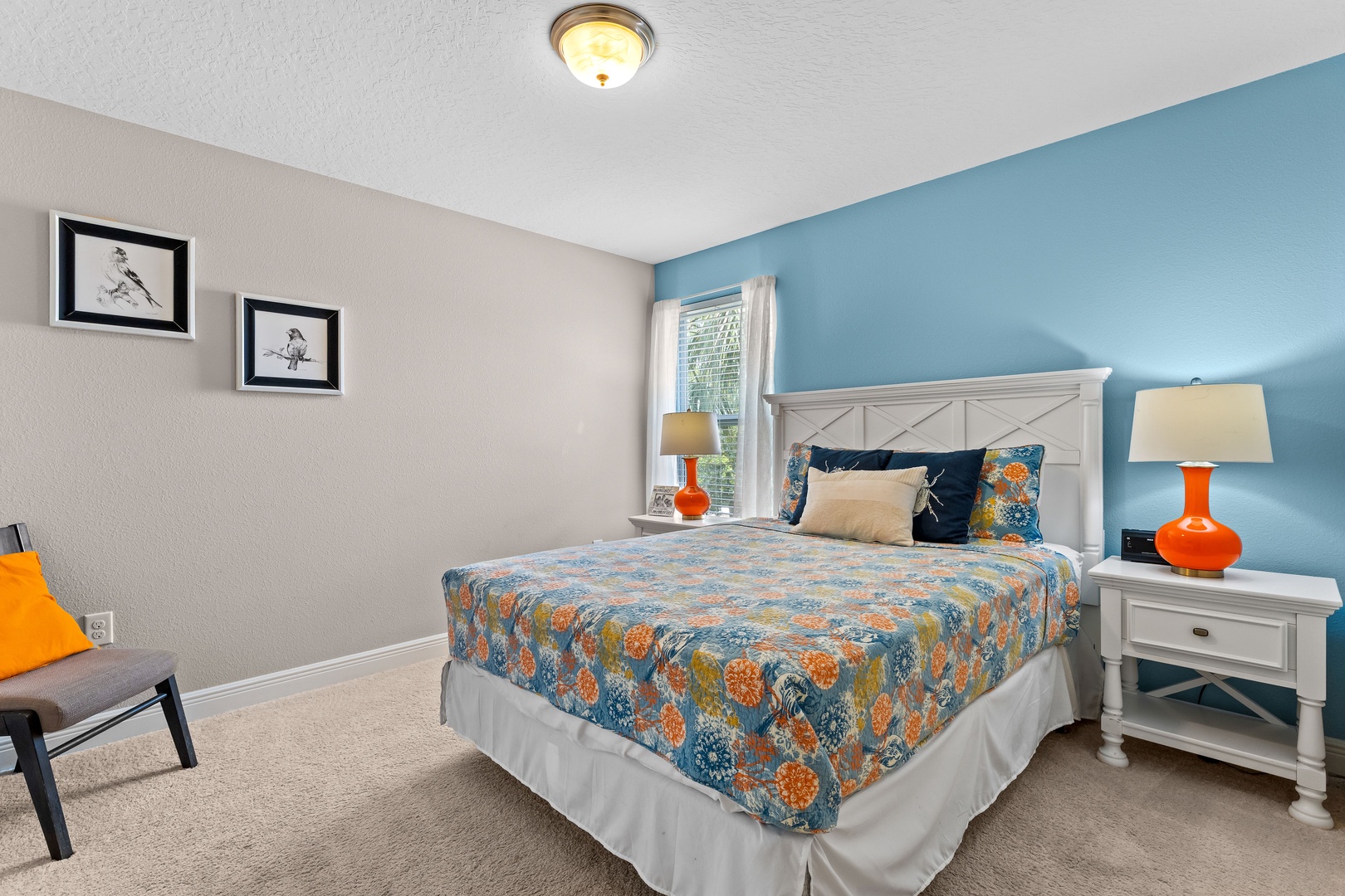 Bedroom 5 with queen bed and Smart TV