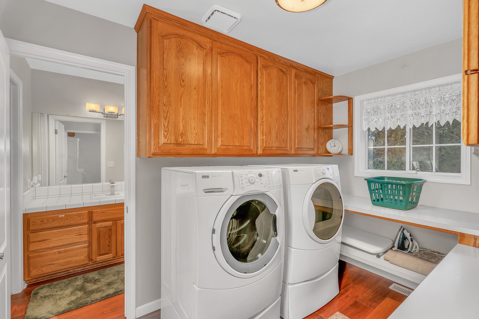 Washer and dryer in the laundry room