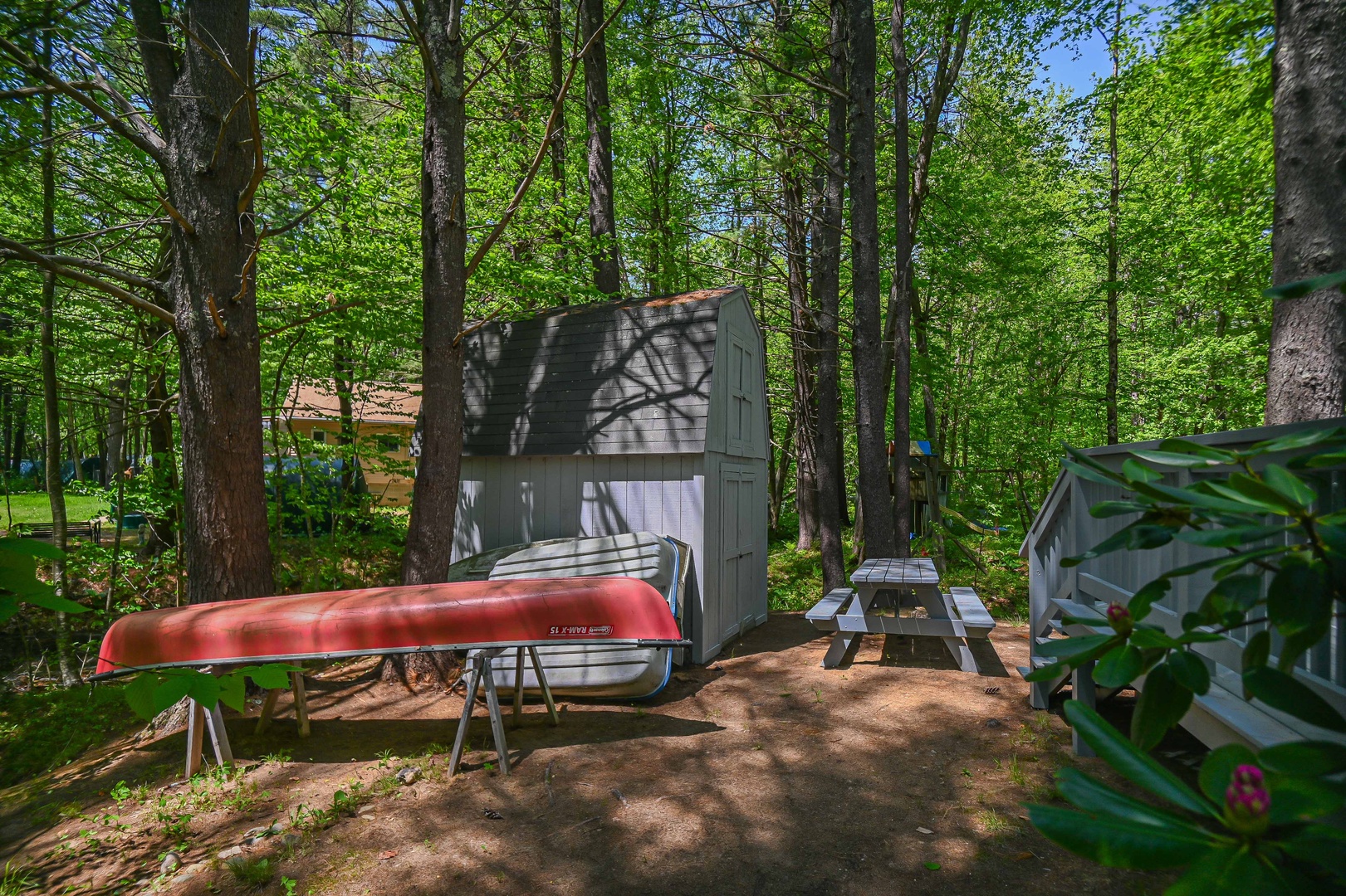 Use the canoe or paddleboat for a great day of fun on the water!