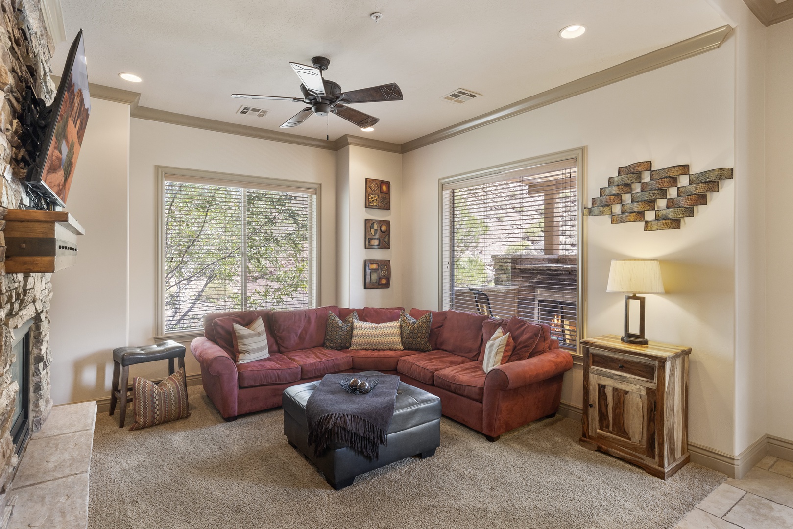 Comfortable seating in the living area