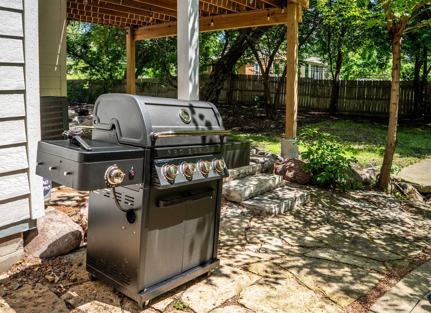 Grill up a meal on the back patio!