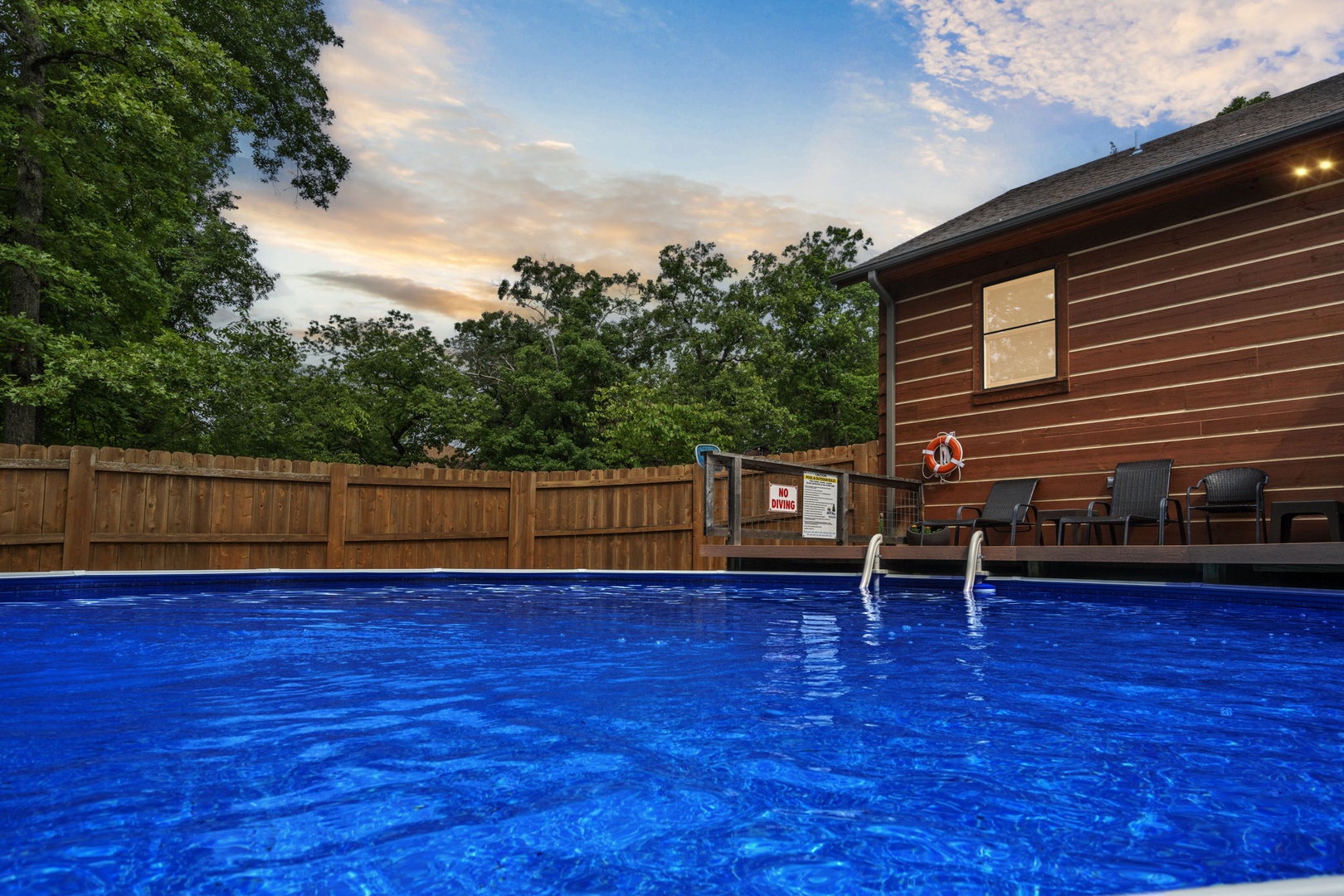 Take a dip in the private pool