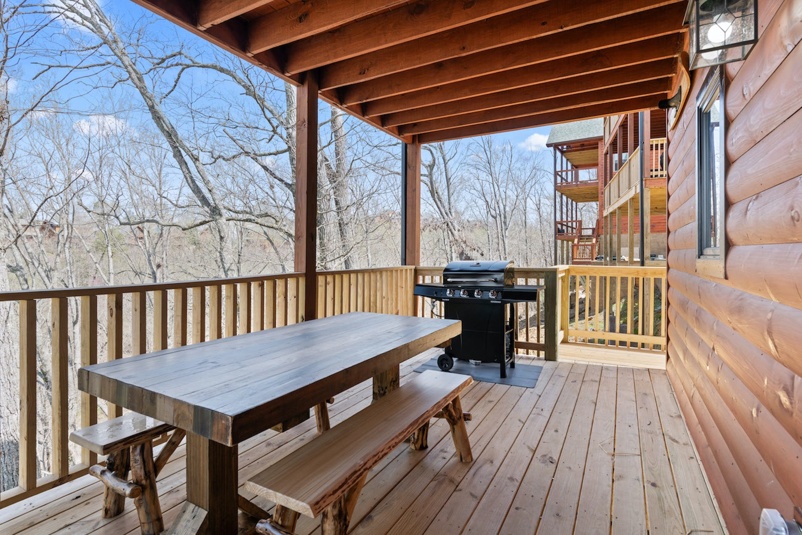 Enjoy meals together or relax while you grill up a feast on the back deck!
