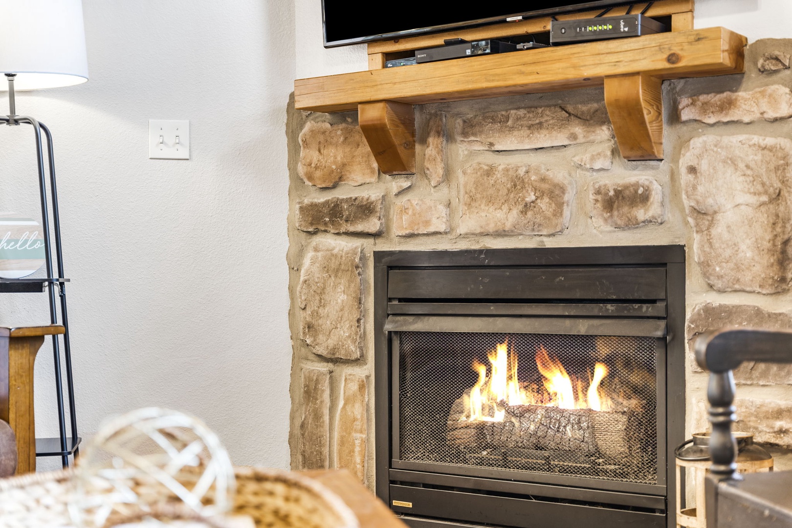 Kick back and relax next to a warming fire in your very own Gas Fireplace