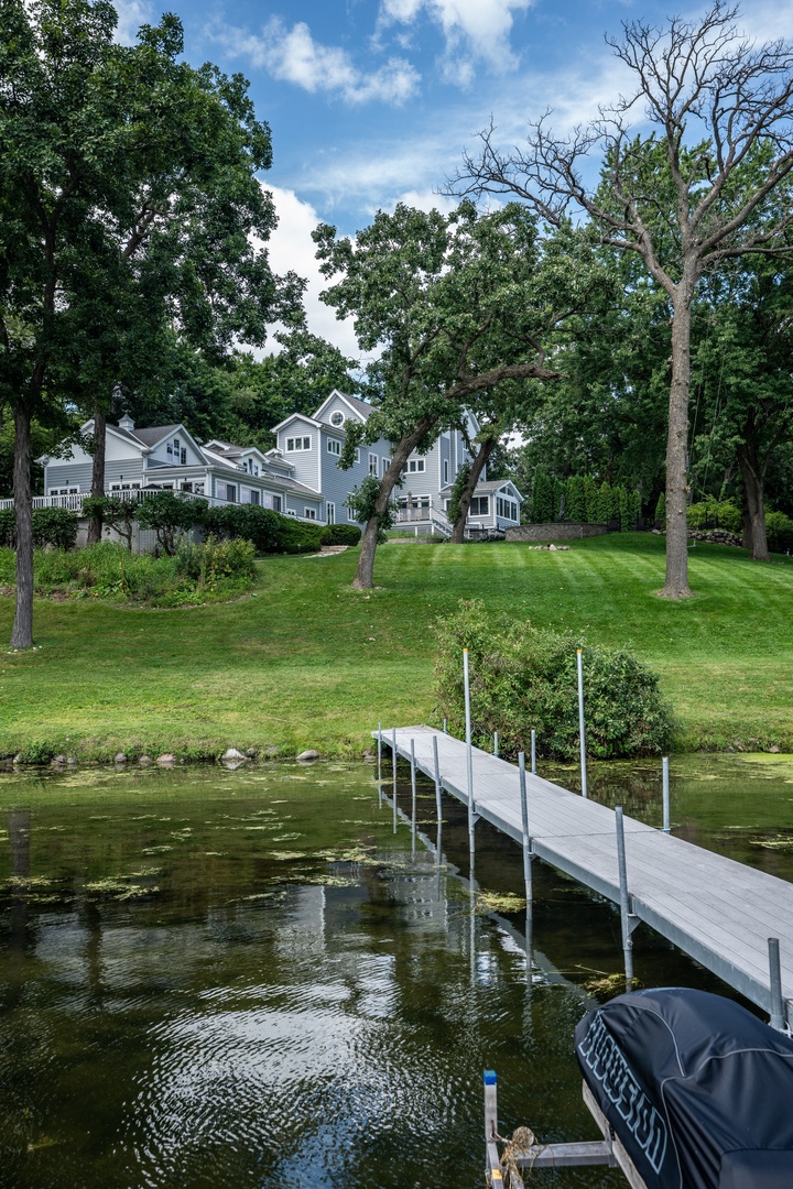 Bring along your lake toys to use with the shared dock!