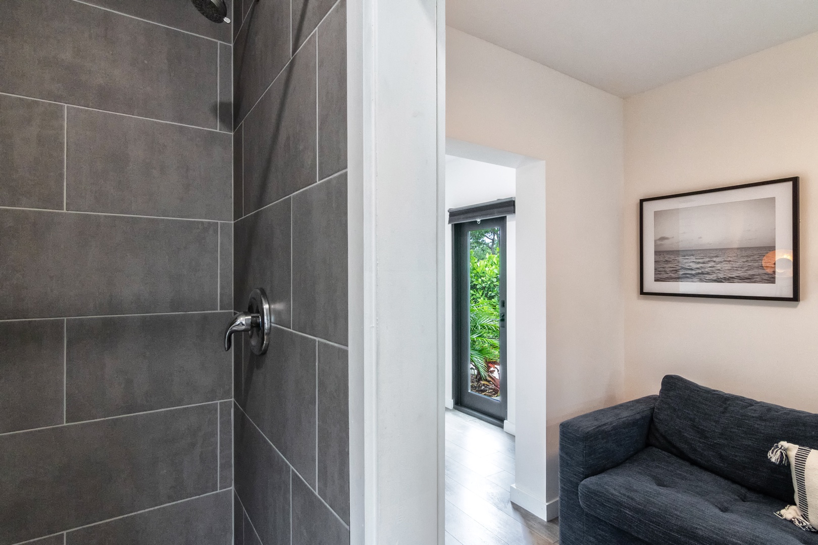 Bathroom with stand-up shower