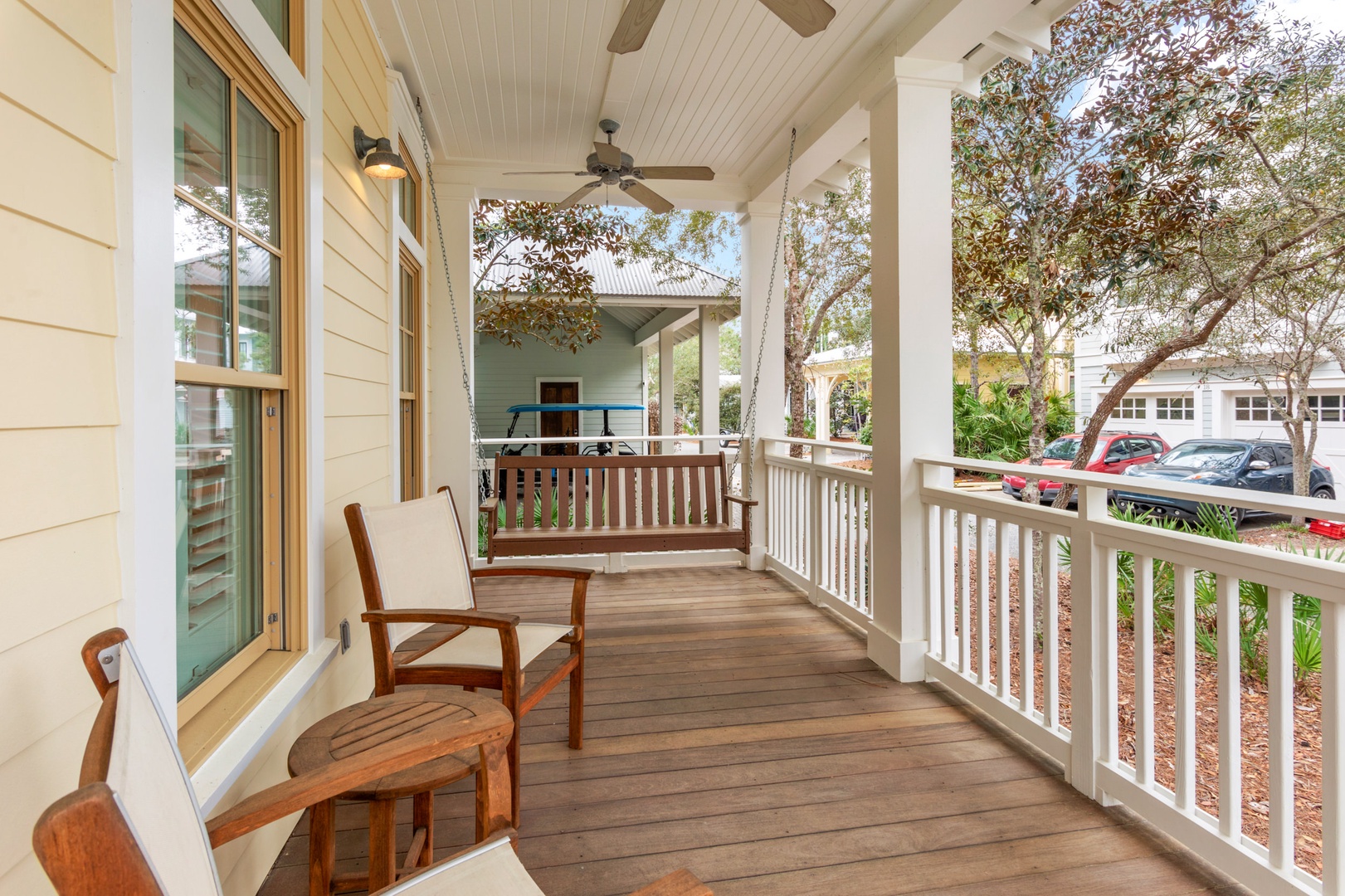 Front porch with ample outdoor seating