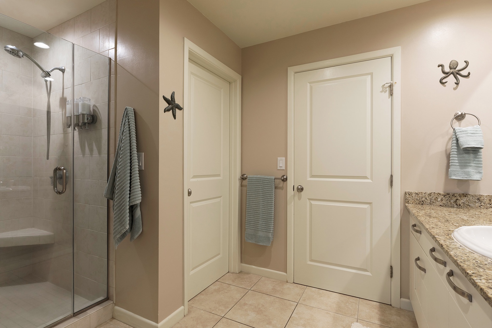 Bathroom 1 shared and en-suite with walk-in shower (1st floor)