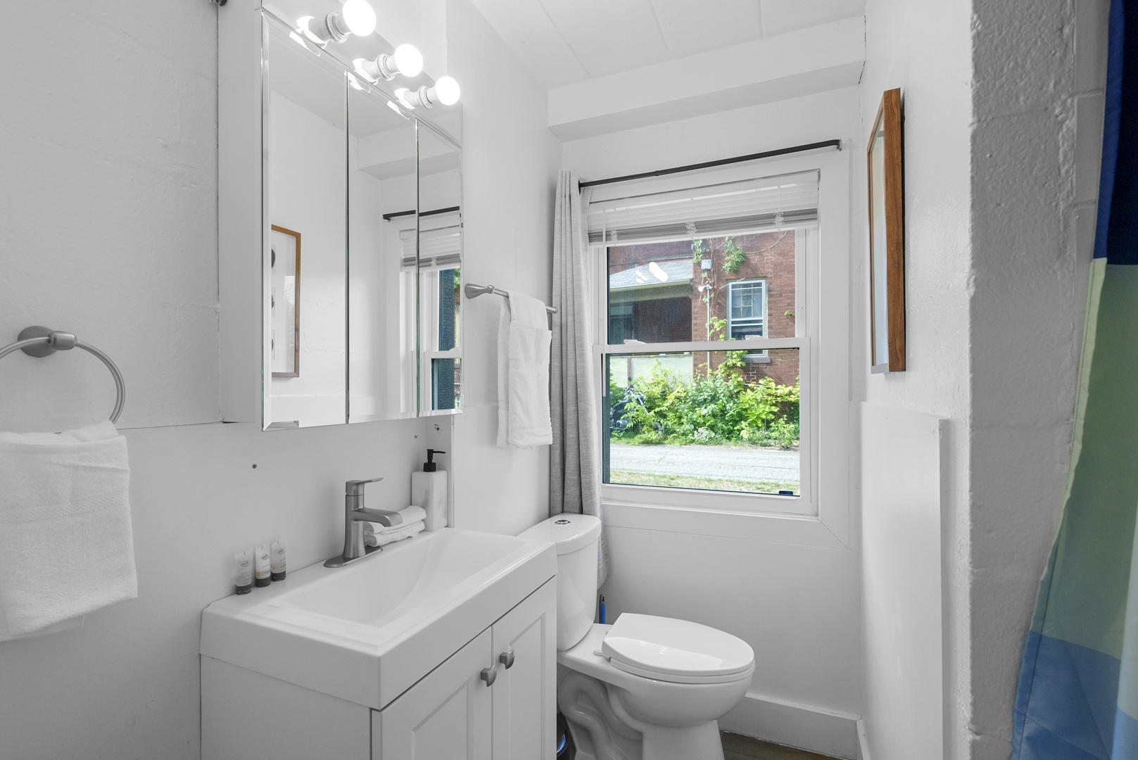 Enjoy a single vanity & walk-in shower in the full bath