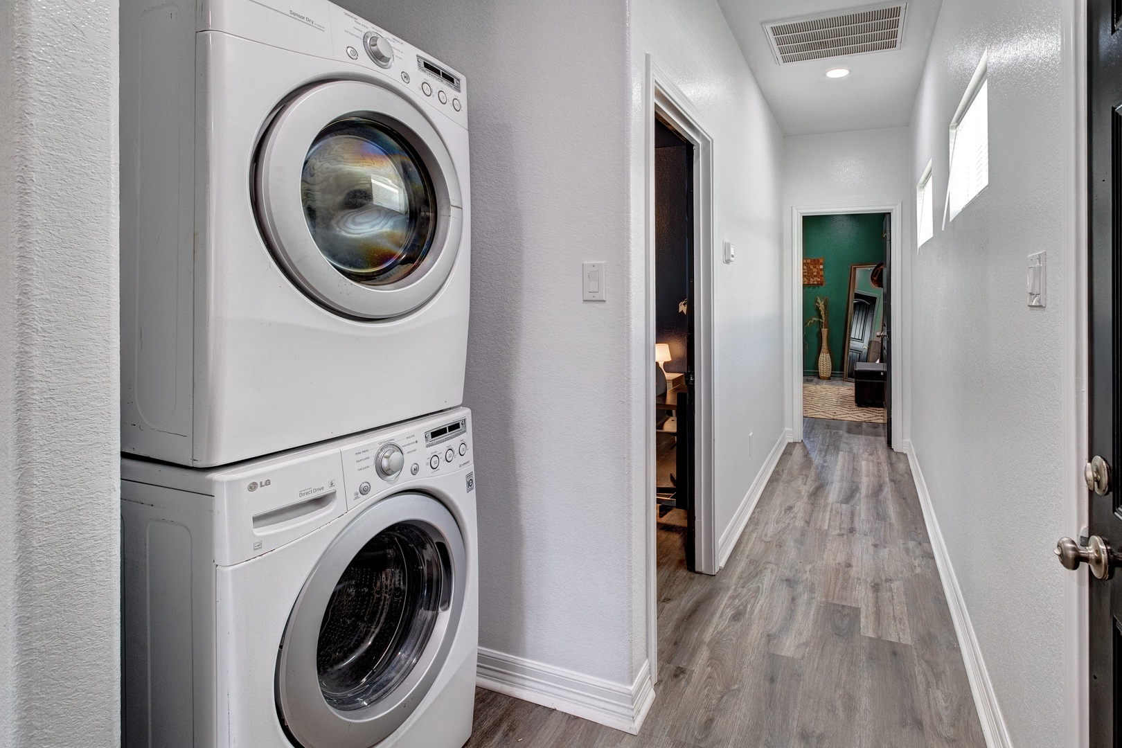 Private laundry is available for your stay, located off the kitchen