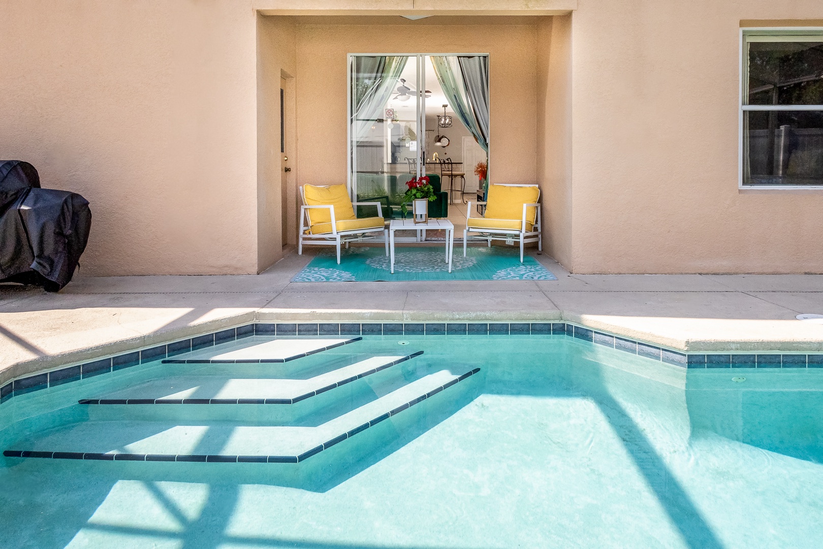 Make a splash or lounge the day away under the lanai at your private pool!