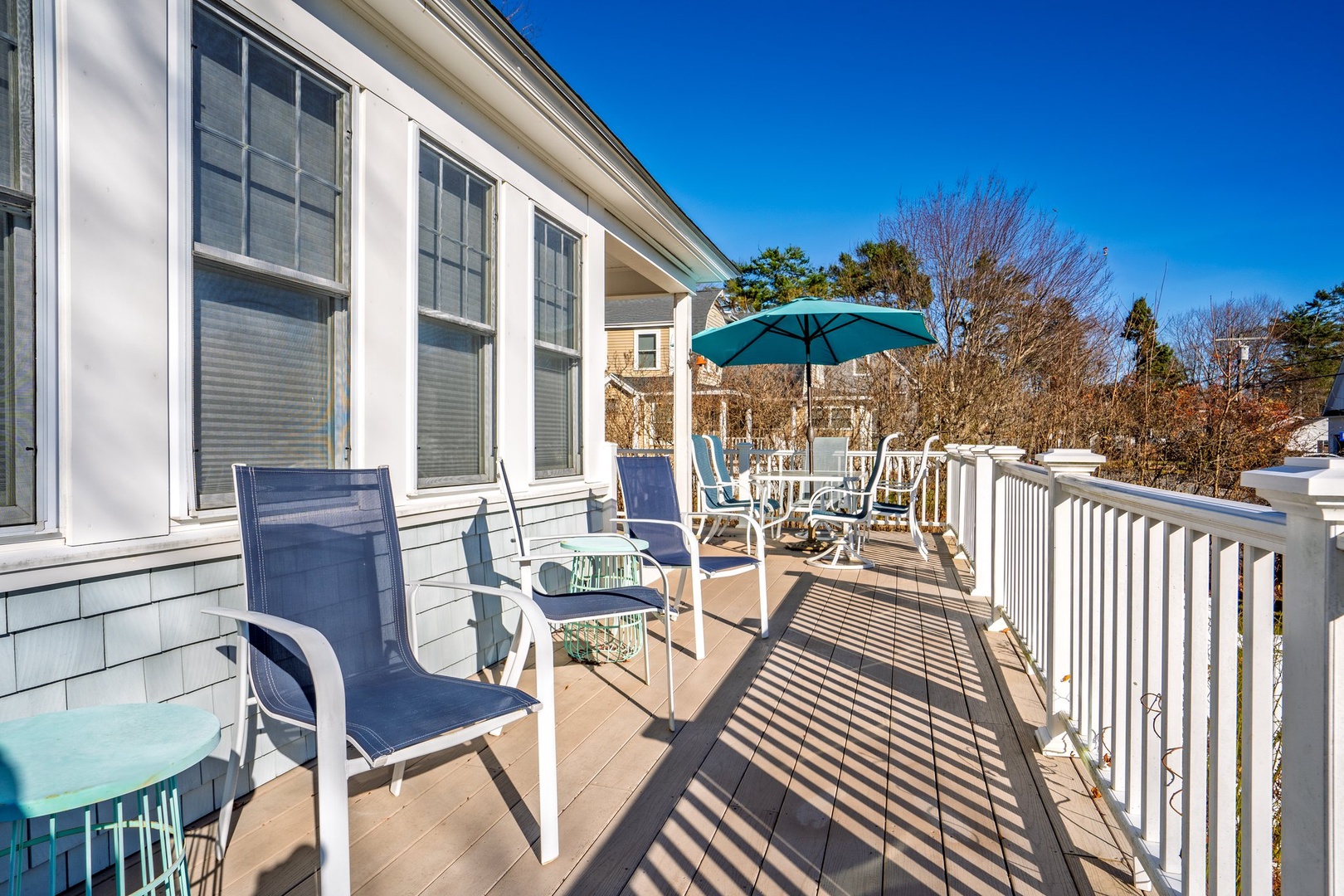 Dine alfresco or enjoy a cocktail on the front deck