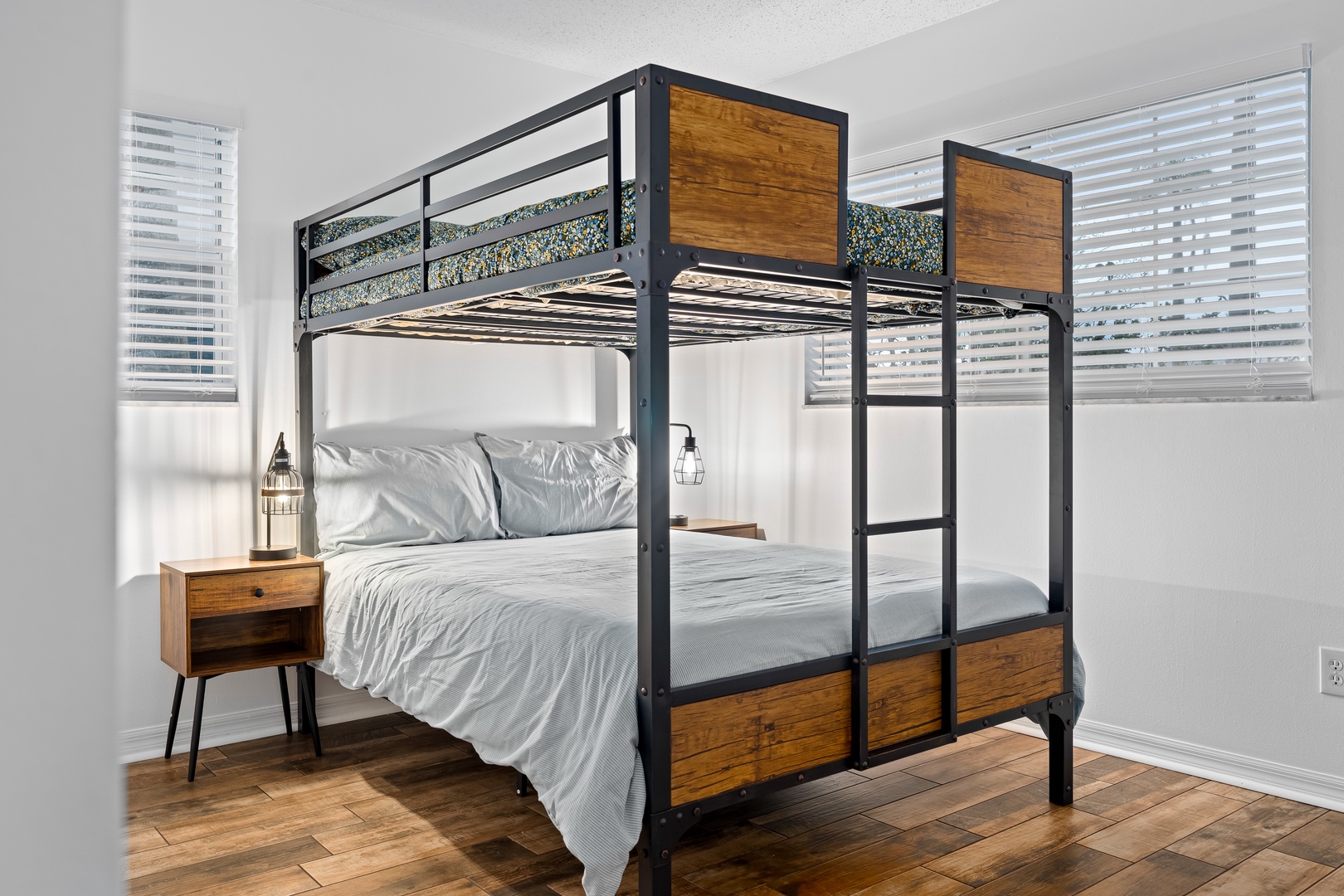The second serene bunk bedroom features full-over-full bunk beds